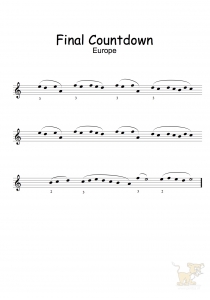 Bladmuziek/sheet music The Final Countdown - Europe